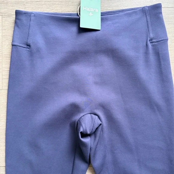 Halara High Waisted Split Hem Cropped Leggings Navy Blue Size M - Picture 4 of 5
